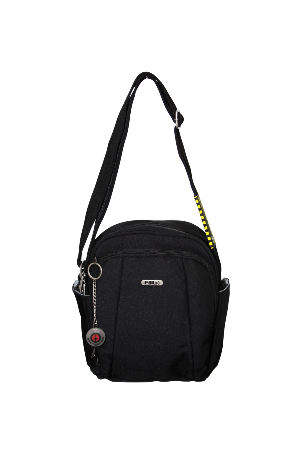 FIB Mens Tablet Crossover Bag Shoulder Strap Travel Wallet - Black