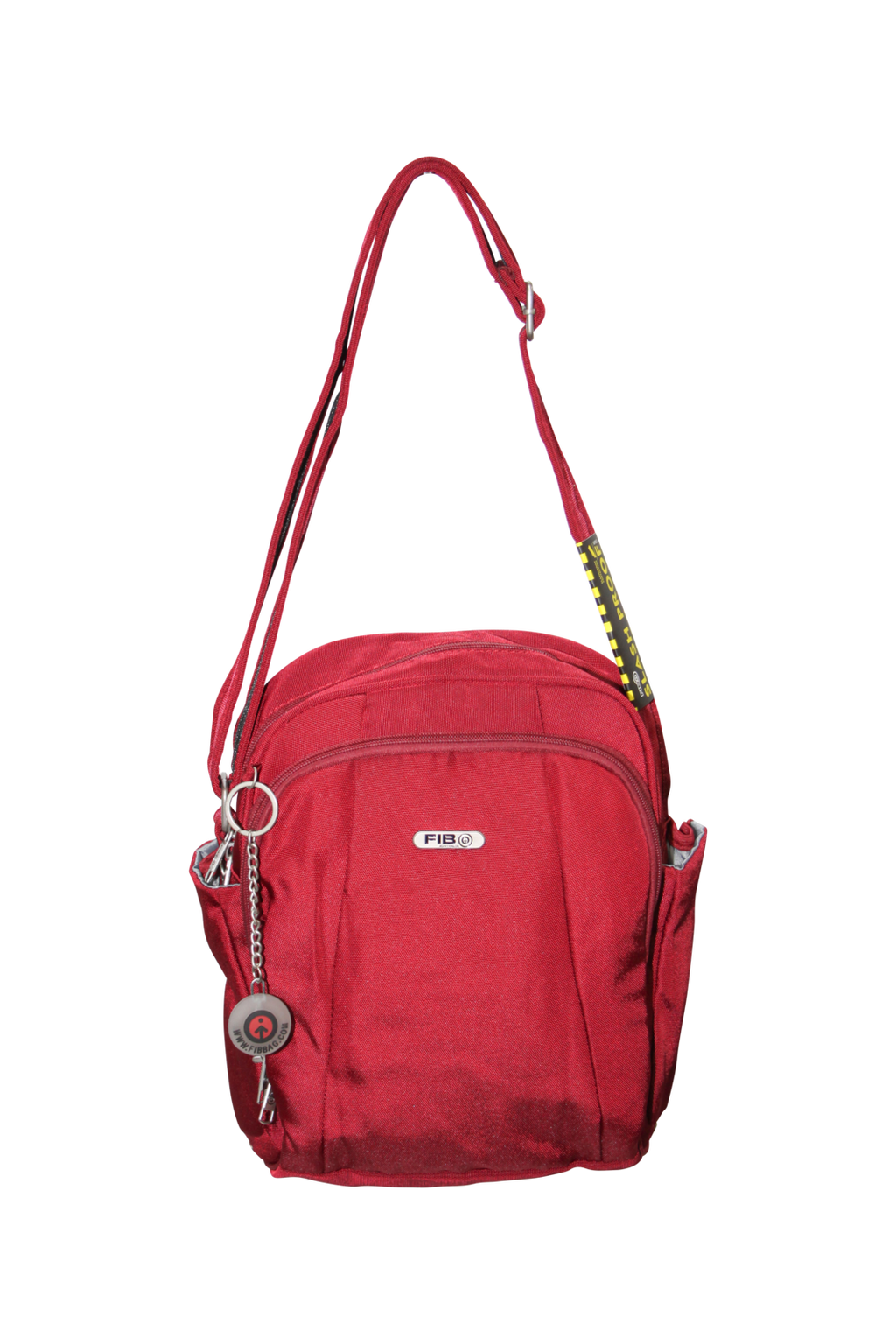 FIB Mens Tablet Crossover Bag Shoulder Strap Crossbody Satchel Travel - Burgundy
