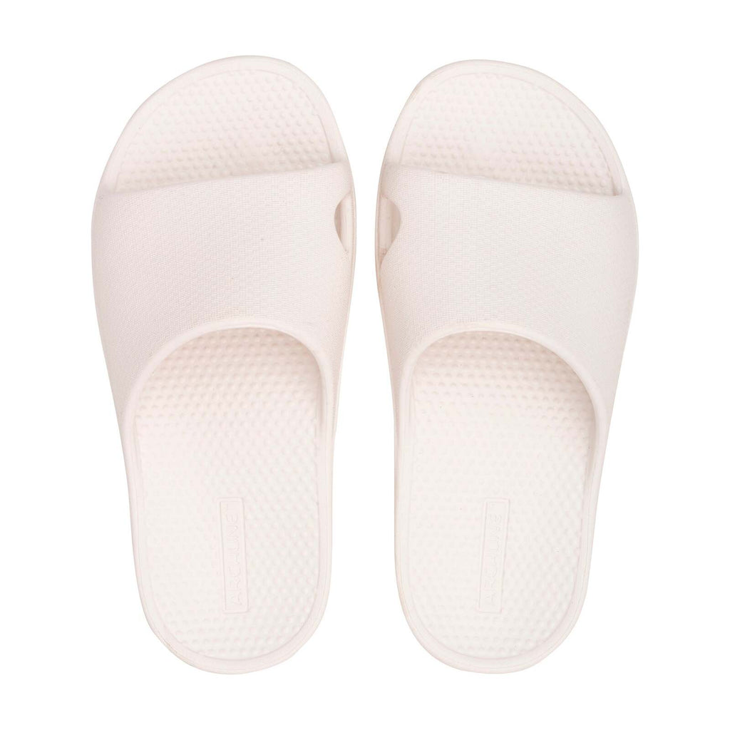 Archline Rebound Orthotic Slides Flip Flop Thongs Slip On Arch Support - White - Euro 44