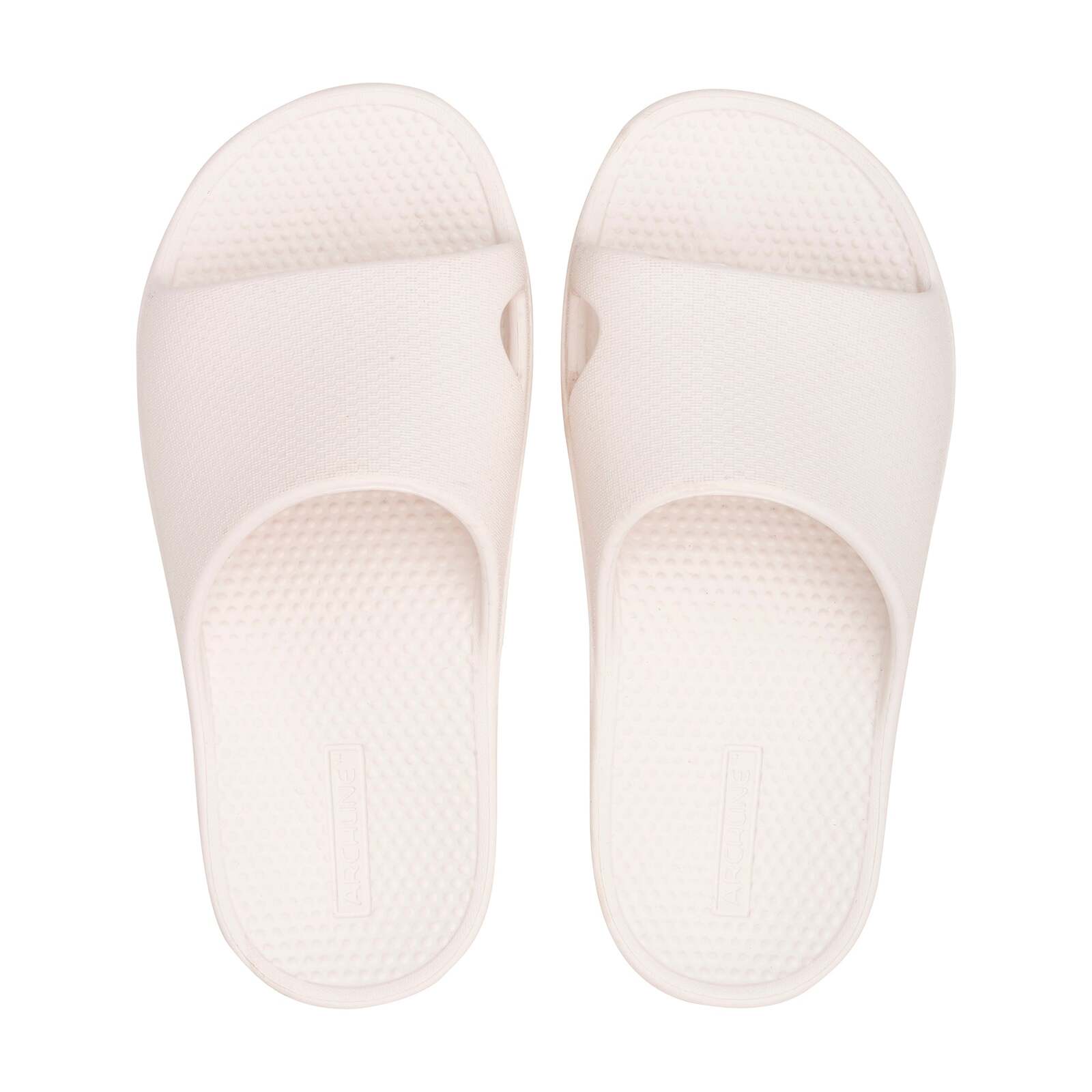 Archline Rebound Orthotic Slides Flip Flop Thongs Slip On Arch Support - White - Euro 47