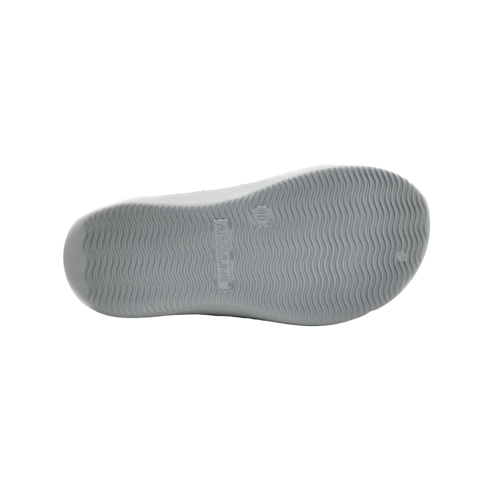 Archline Rebound Orthotic Slides Flip Flop Thongs Slip On Arch Support - Stone Grey - Euro 46