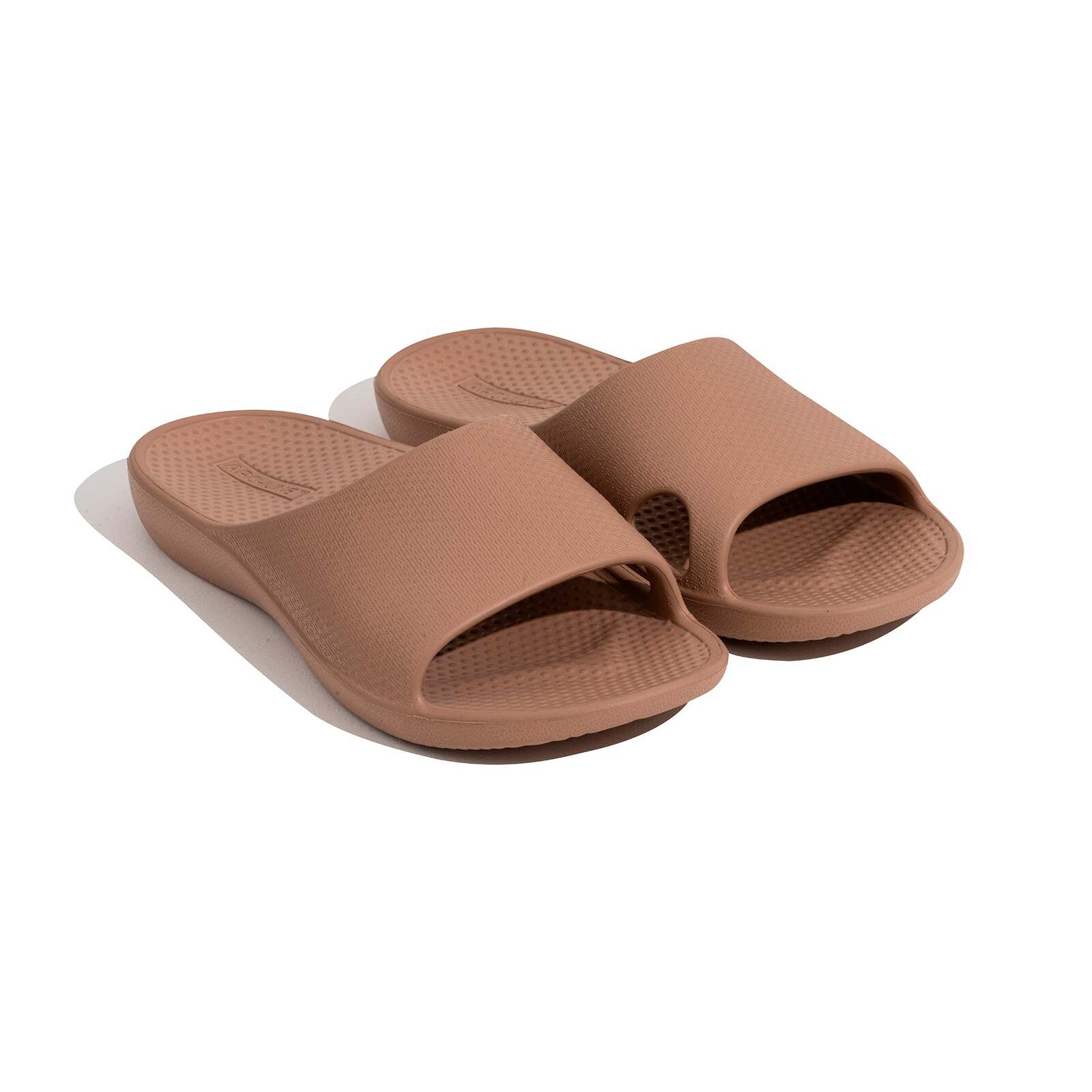 Archline Rebound Orthotic Slides Flip Flop Thongs Slip On Arch Support - Putty - Euro 38