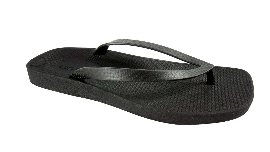 ARCHLINE Breeze Arch Support Orthotic Thongs Flip Flops Arch Support - Black - 40 EUR (Womens 9US/Mens 7US)