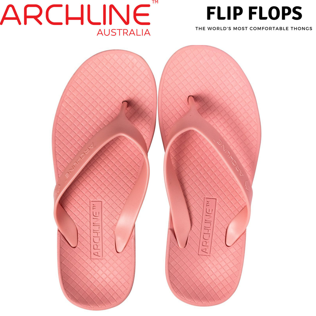 ARCHLINE Orthotic Thongs Arch Support Shoes Flip Flops - Pastel Pink - EUR 37