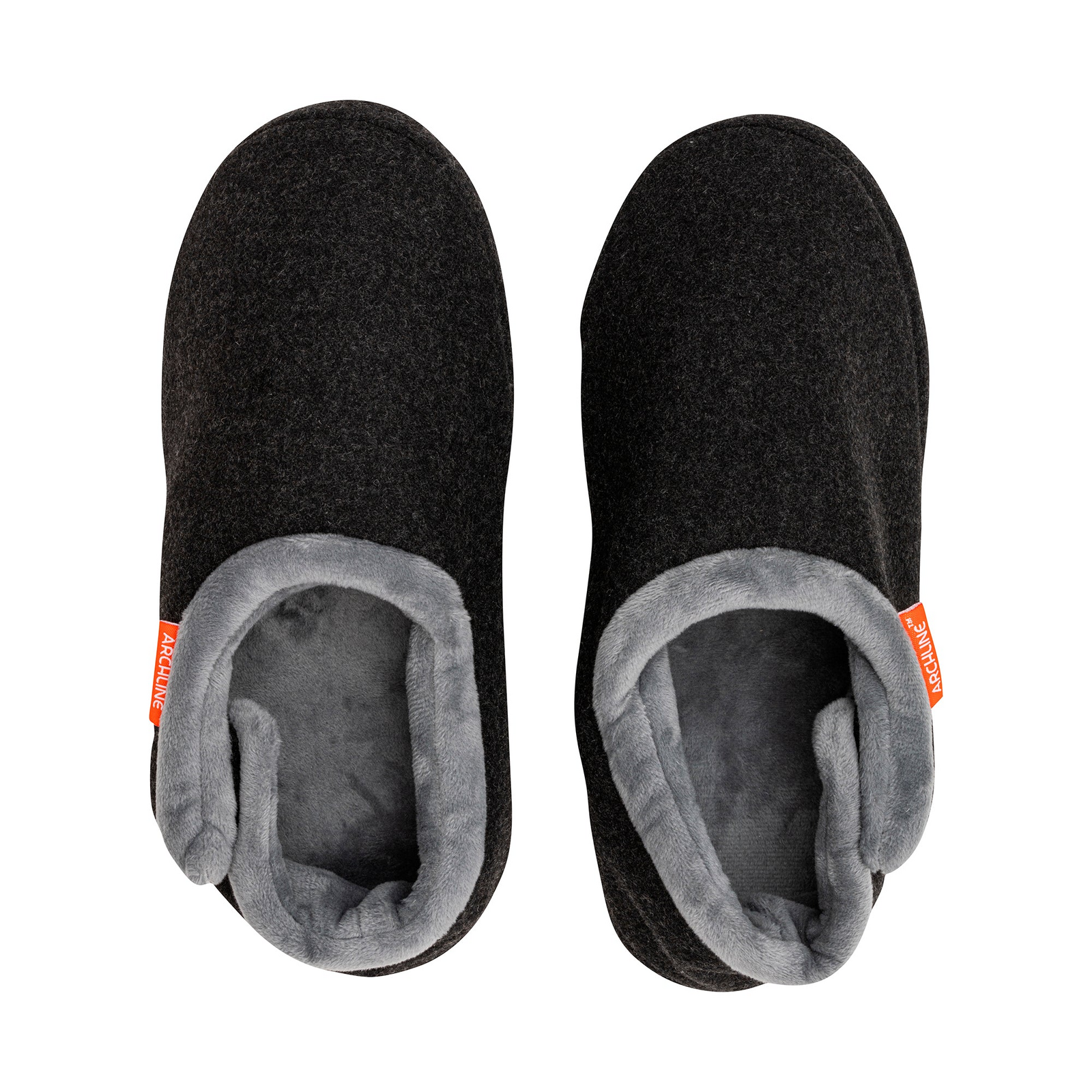 ARCHLINE Orthotic Slippers CLOSED Arch Scuffs Orthopedic Moccasins Shoes in Charcoal Marle - EUR 41