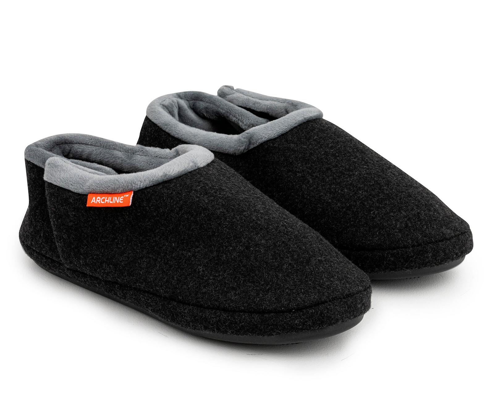 ARCHLINE Orthotic Slippers CLOSED Arch Scuffs Orthopedic Moccasins Shoes in Charcoal Marle - EUR 47