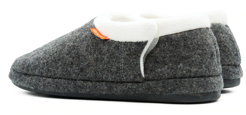 ARCHLINE Orthotic Slippers CLOSED Arch Scuffs Orthopedic Moccasins Shoes in Grey Marle - EUR 39