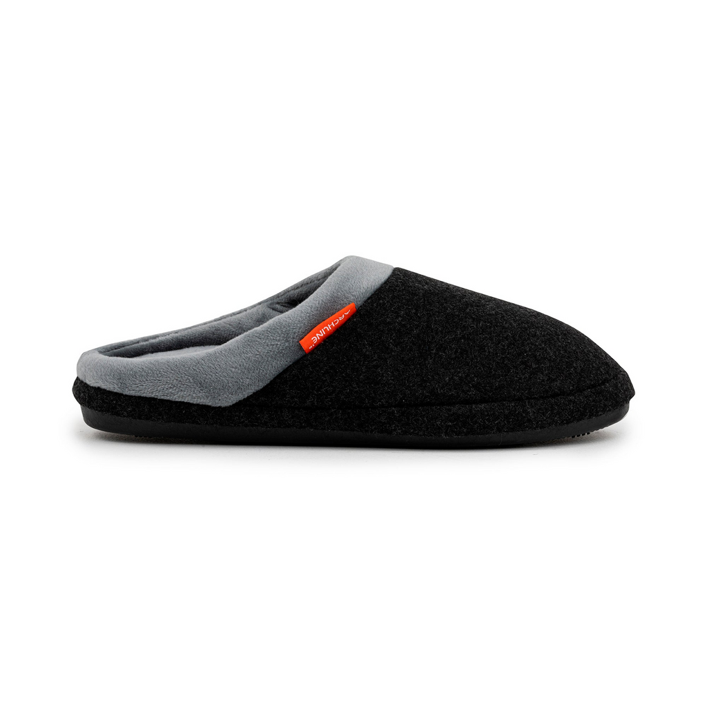 ARCHLINE Orthotic Slippers Slip On Arch Scuffs Orthopedic Moccasins in Charcoal Marle - EUR 36