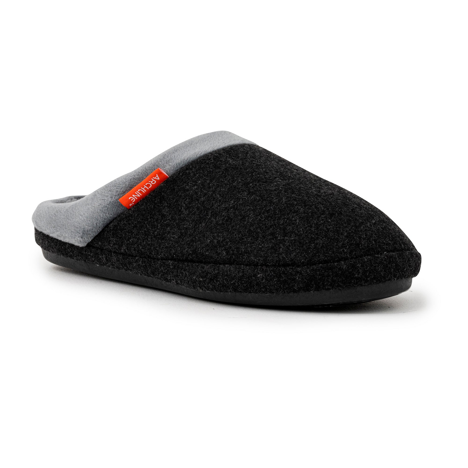 ARCHLINE Orthotic Slippers Slip On Arch Scuffs Orthopedic Moccasins in Charcoal Marle - EUR 44