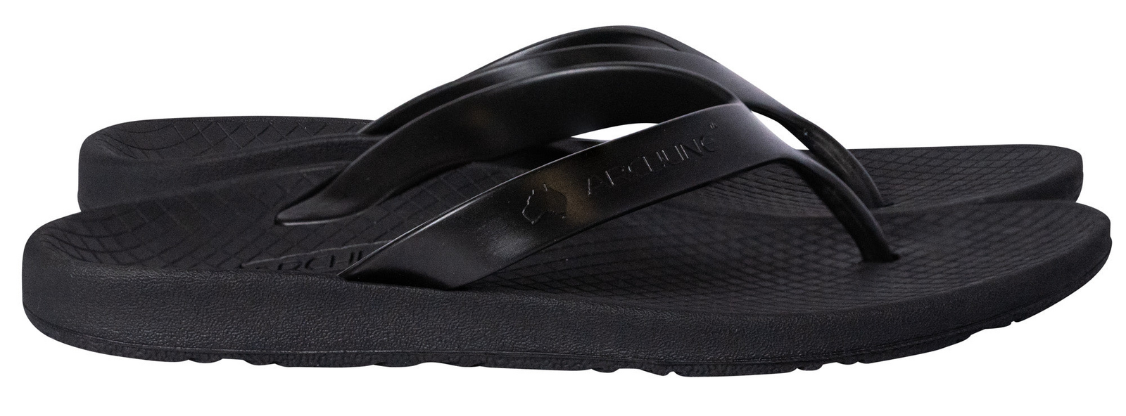 ARCHLINE Orthotic Thongs Arch Support Shoes Footwear Flip Flops Orthopedic - Black/Black - EUR 35