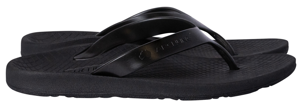 ARCHLINE Orthotic Thongs Arch Support Shoes Footwear Flip Flops Orthopedic - Black/Black - EUR 40