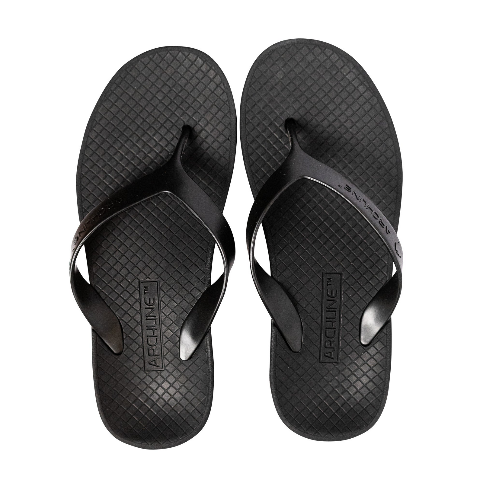 ARCHLINE Orthotic Thongs Arch Support Shoes Footwear Flip Flops Orthopedic - Black/Black - EUR 41