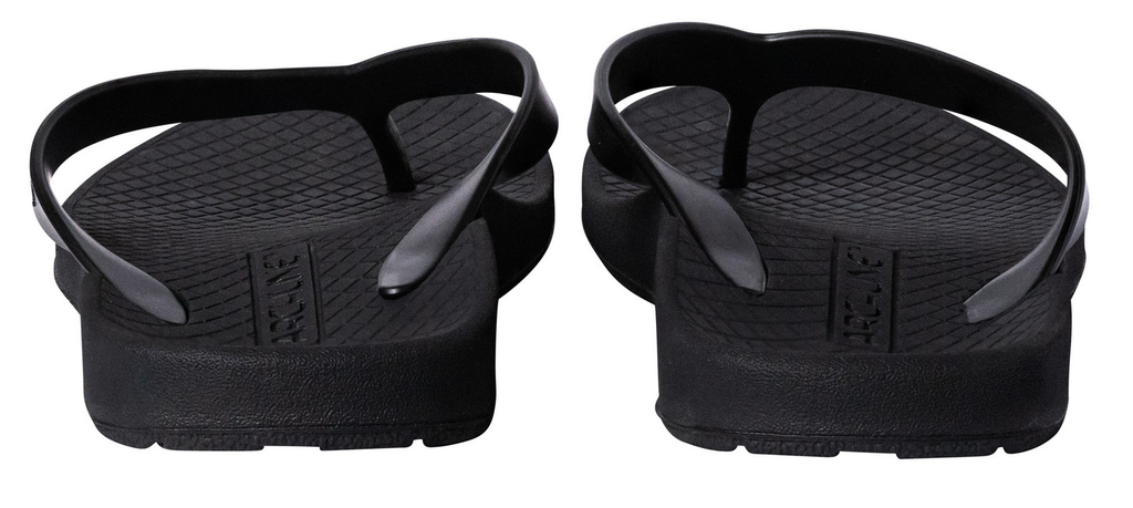 ARCHLINE Orthotic Thongs Arch Support Shoes Footwear Flip Flops Orthopedic - Black/Black - EUR 41