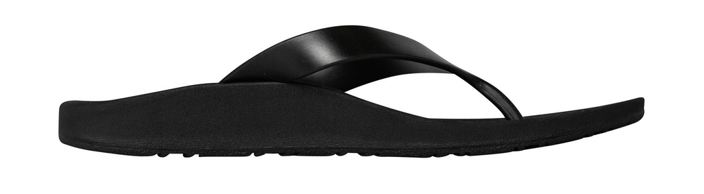 ARCHLINE Orthotic Thongs Arch Support Shoes Footwear Flip Flops Orthopedic - Black/Black - EUR 43