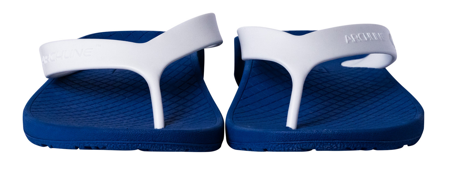 ARCHLINE Orthotic Thongs Arch Support Shoes Footwear Flip Flops Orthopedic - Blue/White  - EUR 40