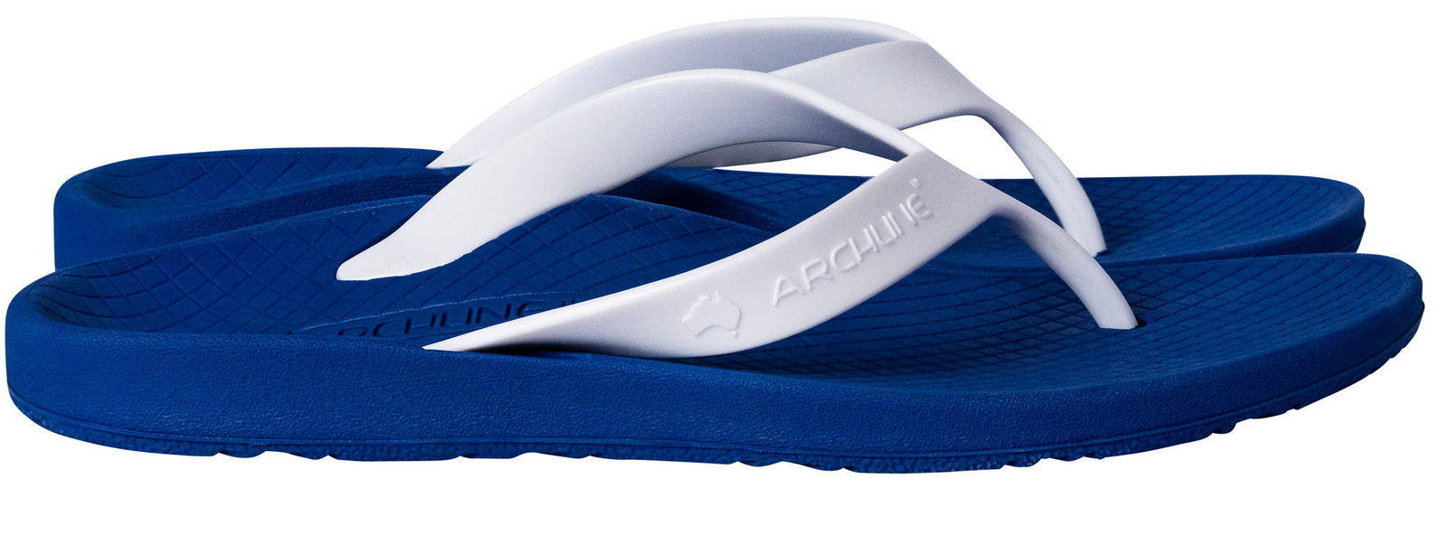 ARCHLINE Orthotic Thongs Arch Support Shoes Footwear Flip Flops Orthopedic - Blue/White  - EUR 45