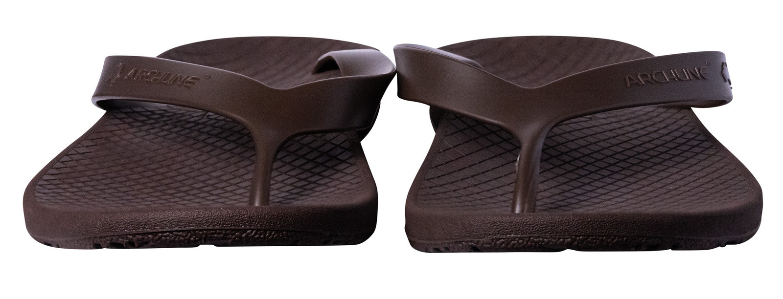 ARCHLINE Orthotic Thongs Arch Support Shoes Footwear Flip Flops Orthopedic - Brown/Brown - EUR 38
