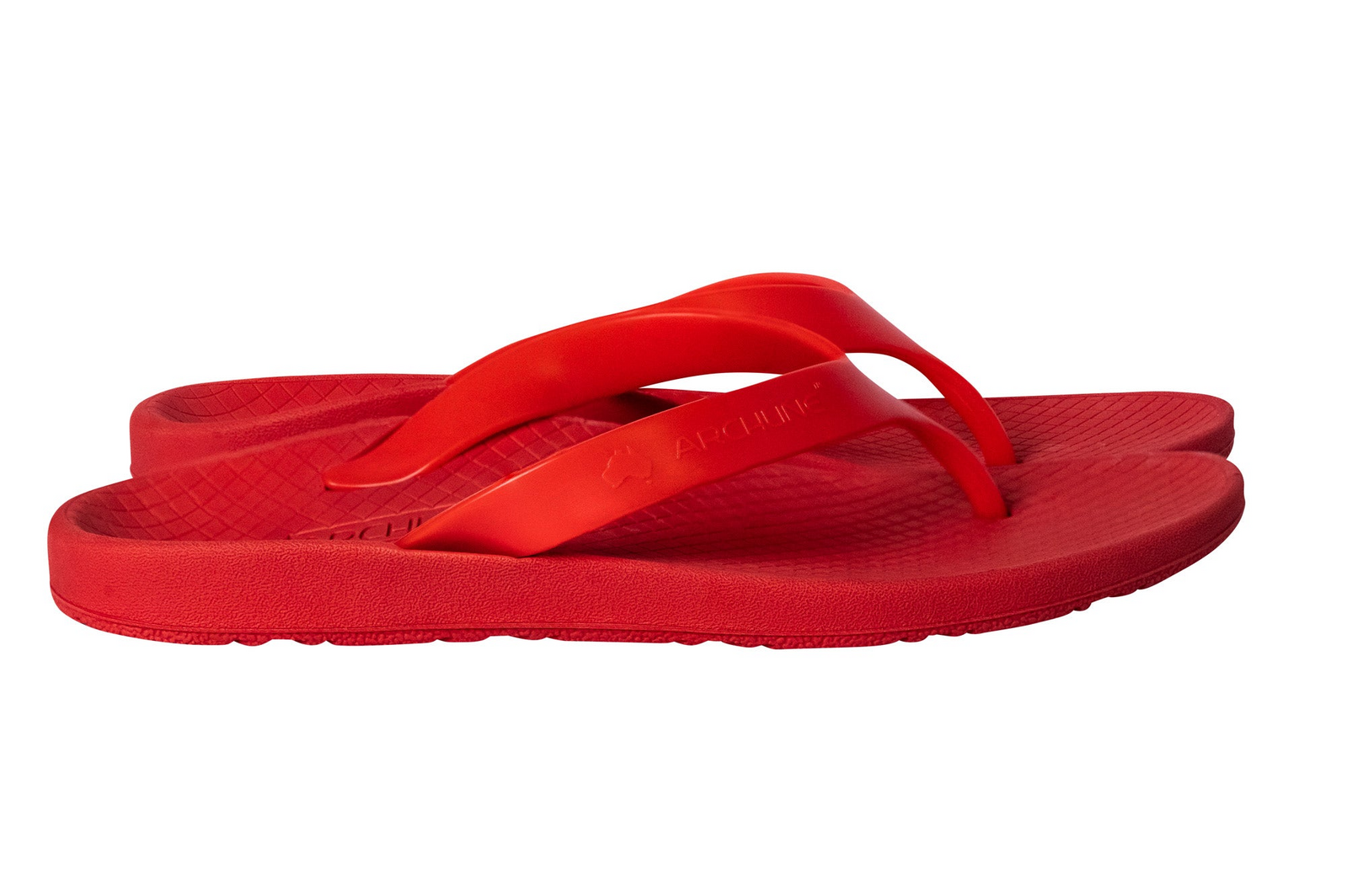 ARCHLINE Orthotic Thongs Arch Support Shoes Footwear Flip Flops Orthopedic - Red/Red  - EUR 38