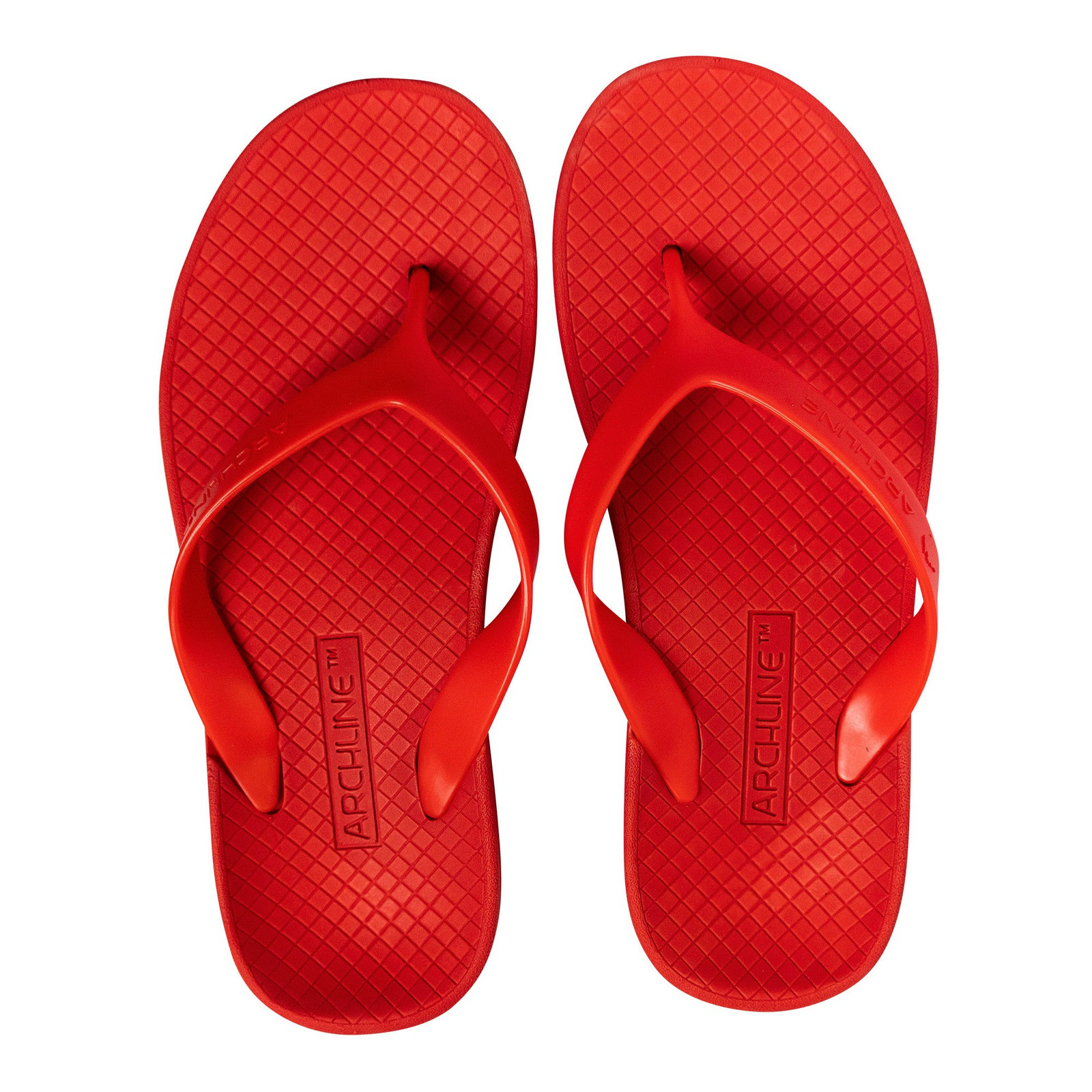 ARCHLINE Orthotic Thongs Arch Support Shoes Footwear Flip Flops Orthopedic - Red/Red  - EUR 40