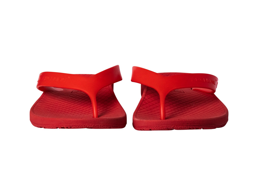 ARCHLINE Orthotic Thongs Arch Support Shoes Footwear Flip Flops Orthopedic - Red/Red  - EUR 40