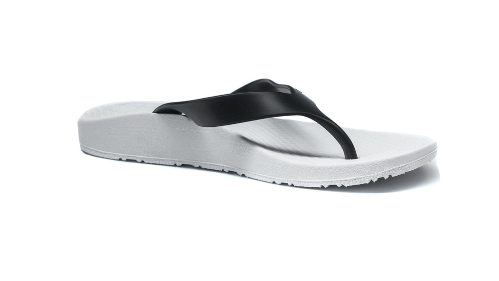 ARCHLINE Orthotic Thongs Arch Support Shoes Footwear Flip Flops Orthopedic - White/Black - EUR 34