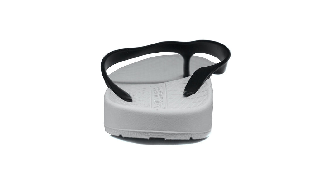 ARCHLINE Orthotic Thongs Arch Support Shoes Footwear Flip Flops Orthopedic - White/Black - EUR 42