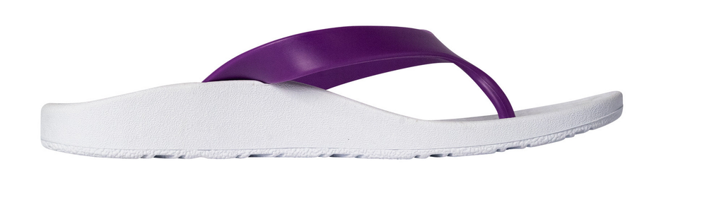 ARCHLINE Orthotic Thongs Arch Support Shoes Footwear Flip Flops Orthopedic - White/Fuchsia - EUR 37