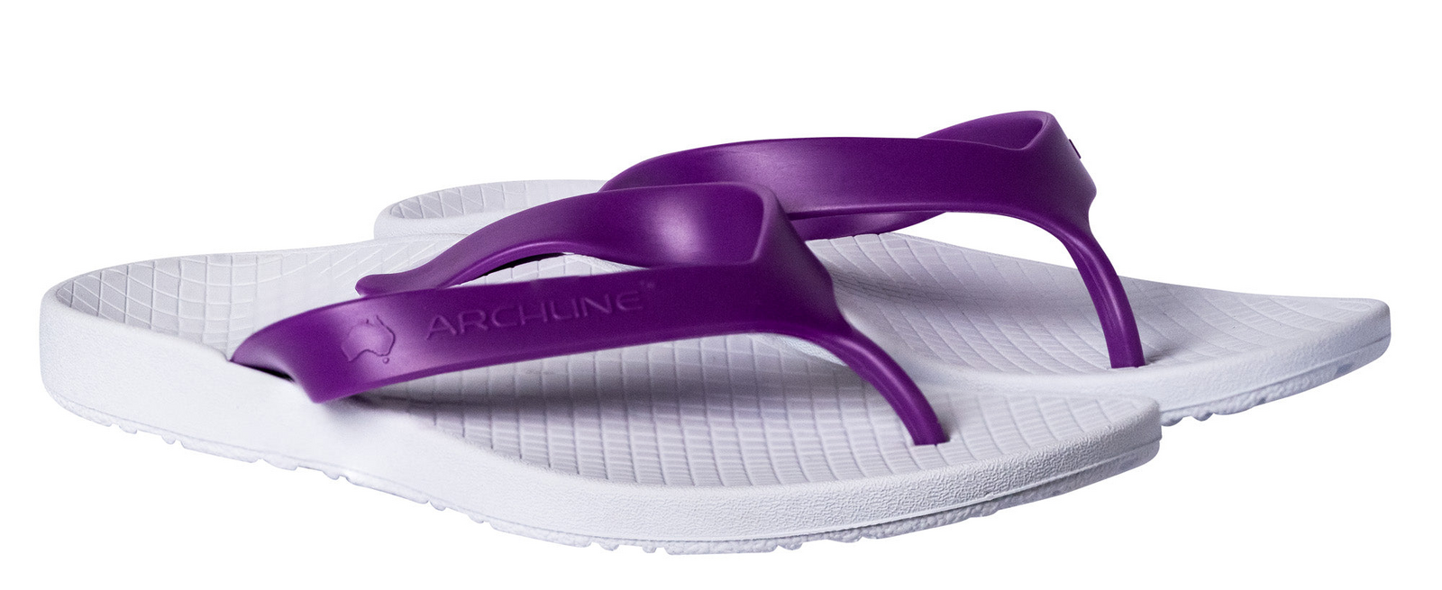 ARCHLINE Orthotic Thongs Arch Support Shoes Footwear Flip Flops Orthopedic - White/Fuchsia - EUR 37