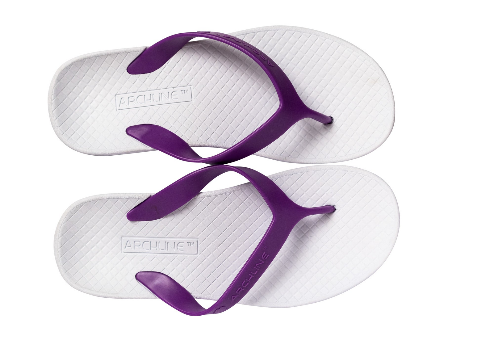 ARCHLINE Orthotic Thongs Arch Support Shoes Footwear Flip Flops Orthopedic - White/Fuchsia - EUR 38