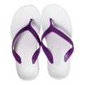 ARCHLINE Orthotic Thongs Arch Support Shoes Footwear Flip Flops Orthopedic - White/Fuchsia - EUR 42