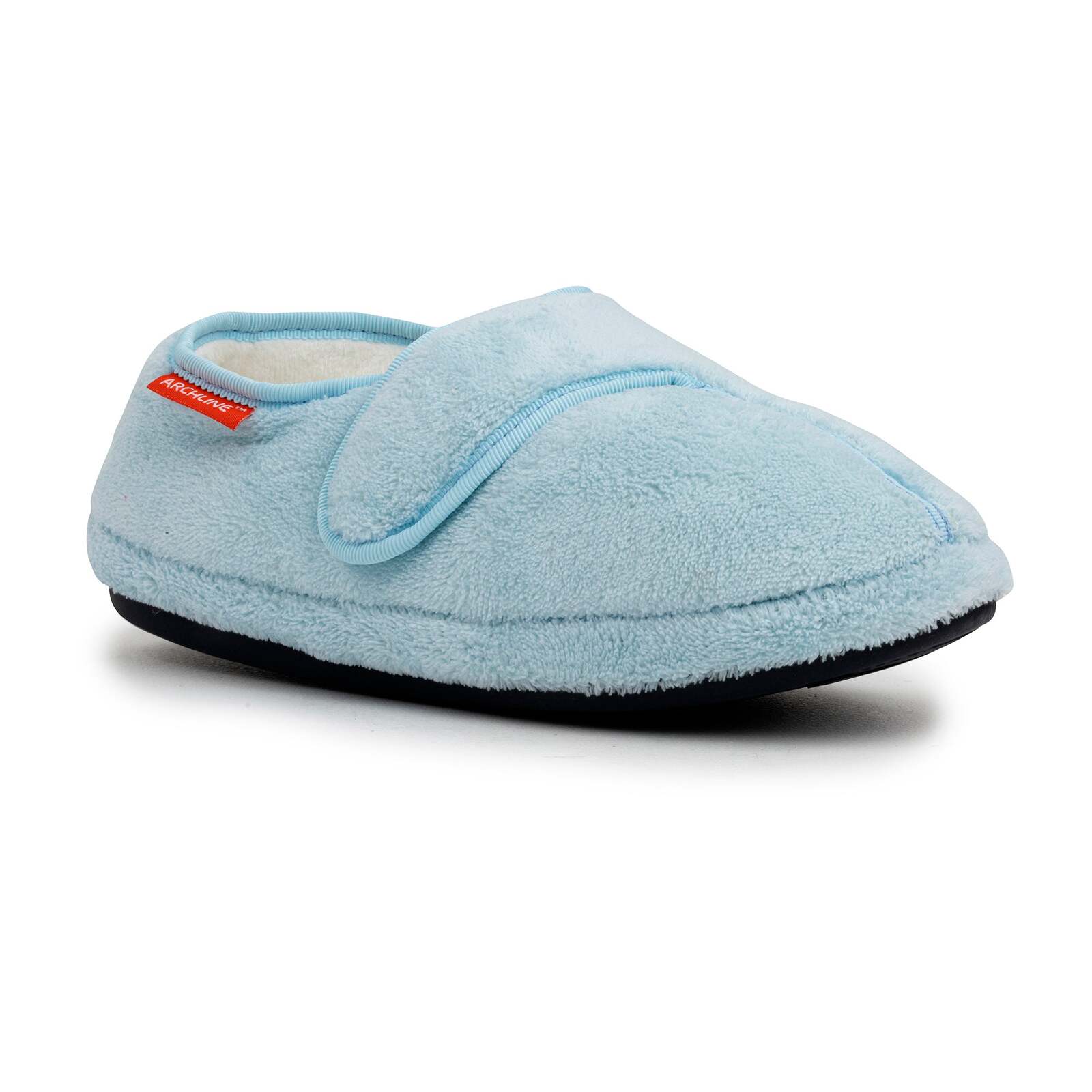 ARCHLINE Orthotic Plus Slippers Closed Scuffs Pain Relief Moccasins - Baby Blue - EU 36