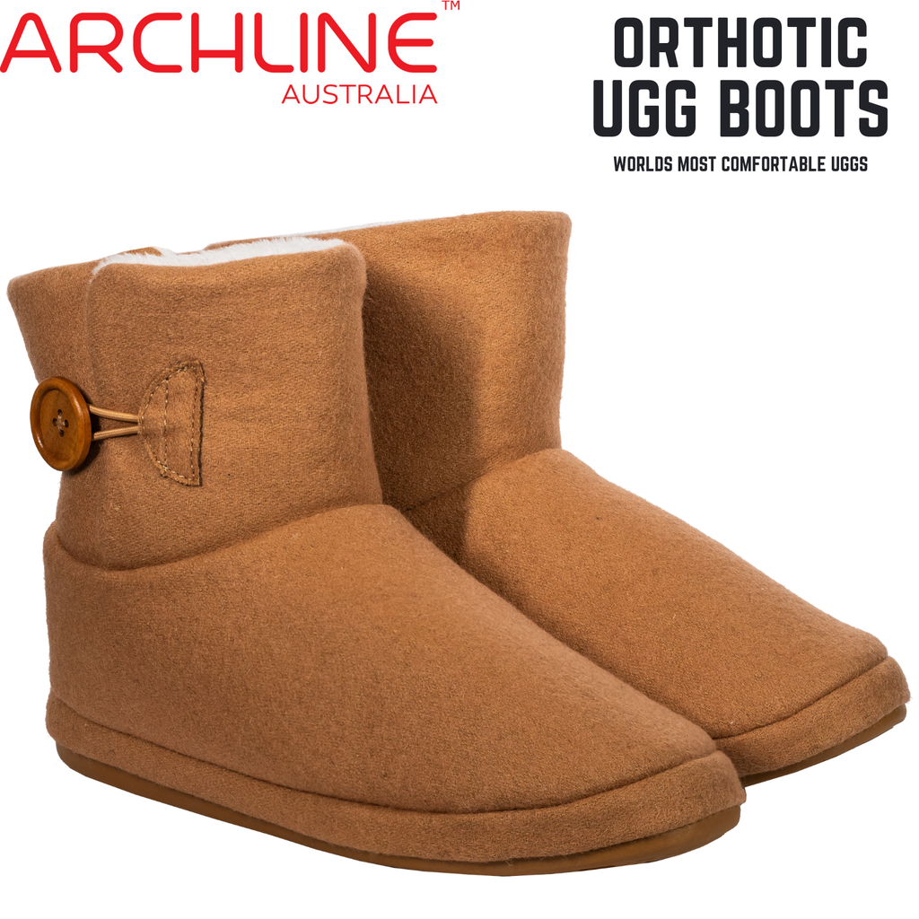 Archline Orthotic UGG Boots Slippers Arch Support Warm Orthopedic Shoes - Chestnut - EUR 37 (Women's US 6/Men's US 4)