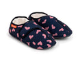 ARCHLINE Orthotic Plus Slippers Closed Scuffs Pain Relief Moccasins - Navy Hearts - EU 36