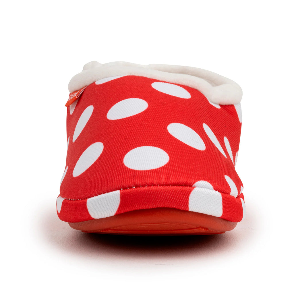 ARCHLINE Orthotic Slippers CLOSED Back Scuffs Moccasins Pain Relief - Red Polka Dots - EUR 41 (Womens 10 US)