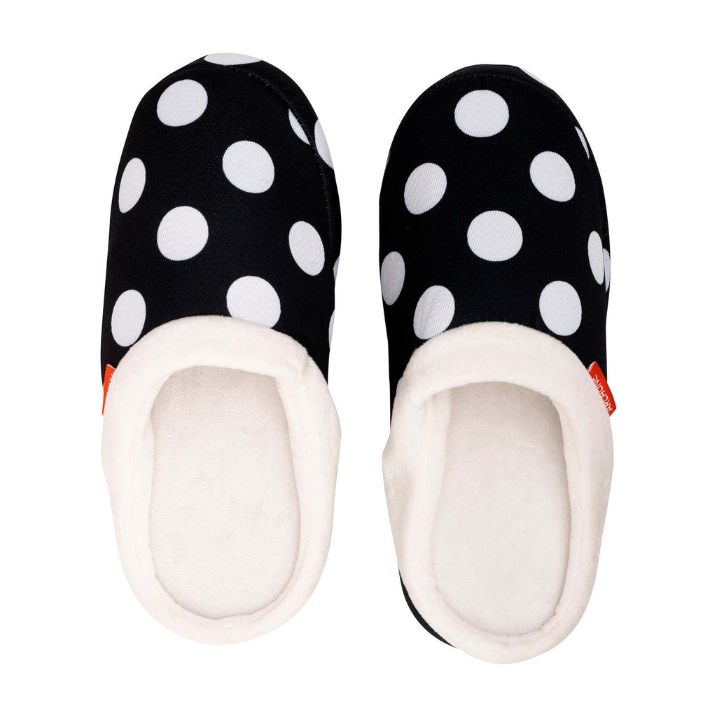 ARCHLINE Orthotic Slippers Slip On Arch Scuffs Pain Relief Moccasins - Polka Dots - EU 38