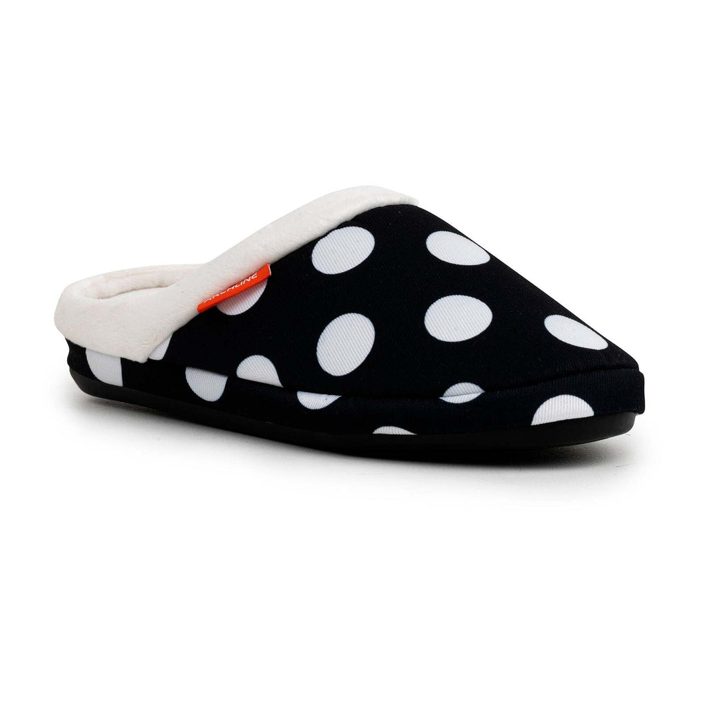 ARCHLINE Orthotic Slippers Slip On Arch Scuffs Pain Relief Moccasins - Polka Dots - EU 39