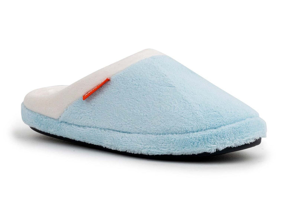 ARCHLINE Orthotic Slippers Slip On Arch Scuffs Pain Relief Moccasins - Baby Blue - EU 37