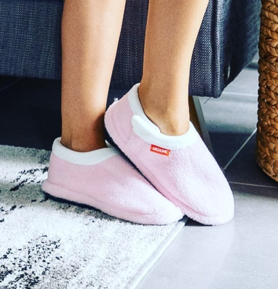 ARCHLINE Orthotic Slippers Closed Scuffs Pain Relief Moccasins - Pink - EUR 36