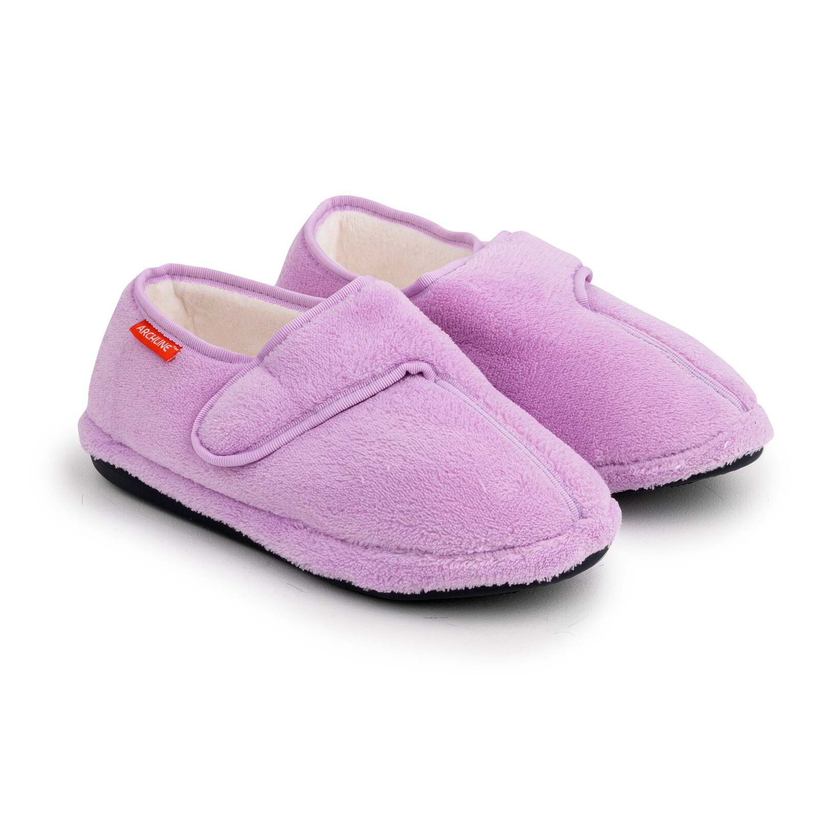 ARCHLINE Orthotic Plus Slippers Closed Scuffs Pain Relief Moccasins - Lilac - EU 35