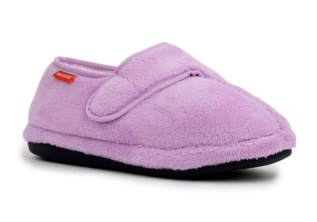 ARCHLINE Orthotic Plus Slippers Closed Scuffs Pain Relief Moccasins - Lilac - EU 39