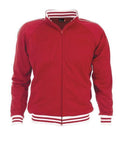 Identitee Mens Varsity Track Suit Top Jacket Jumper Long Sleeve Sunset Urban Casual - Red - XXX-Large
