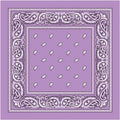 BANDANA Paisley 100% COTTON Head Wrap Durag Bandanna Summer Biker Scarf Mask - Lilac
