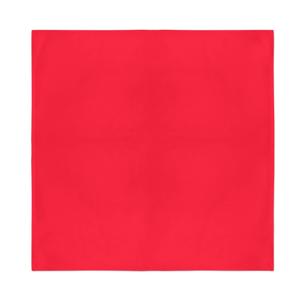 Plain Bandana 100% COTTON Head Wrap Durag Bandanna Summer Biker Scarf Mask - Red