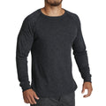 Mens Merino Wool Blend Long Sleeve Thermal Top Underwear Thermals Base Layer - Black - 3XL