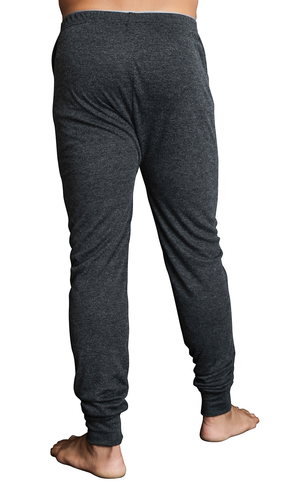 Mens Merino Wool Blend Long John Thermal Pants Underwear Thermals Warm Winter - Black - XXL