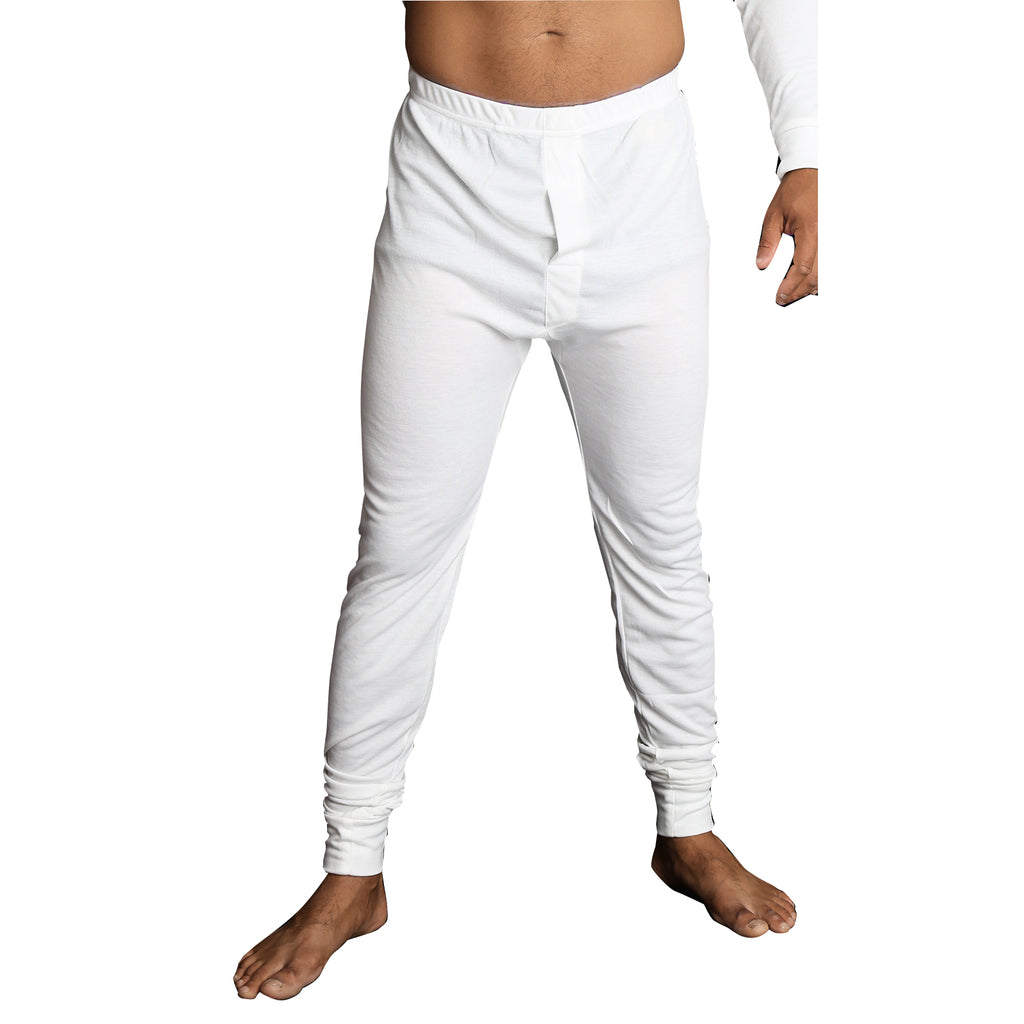 Mens Merino Wool Blend Long John Thermal Pants Underwear Thermals Warm Winter - Beige - 3XL