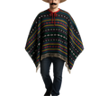 PREMIUM MEXICAN PONCHO Spanish Costume Wild West Cowboy Party Bandit  12467