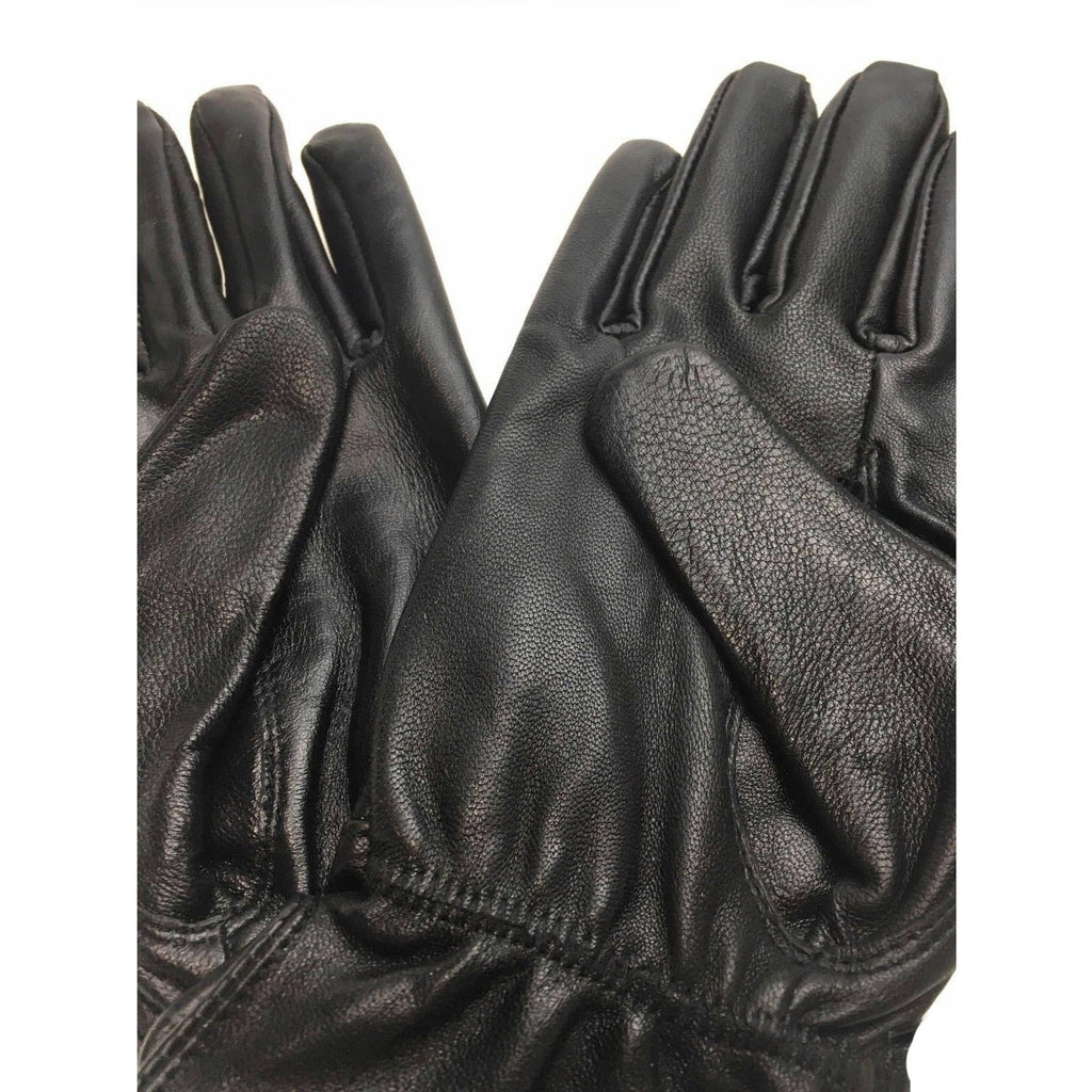 Ladies Genuine Sheepskin Leather Gloves Fleece Lined Warm Winter Womens in Black - M