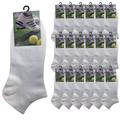 24x COTTON ANKLE SOCKS Sport Low Cut Mens Womens Running  BULK Anklet - White - 6-11