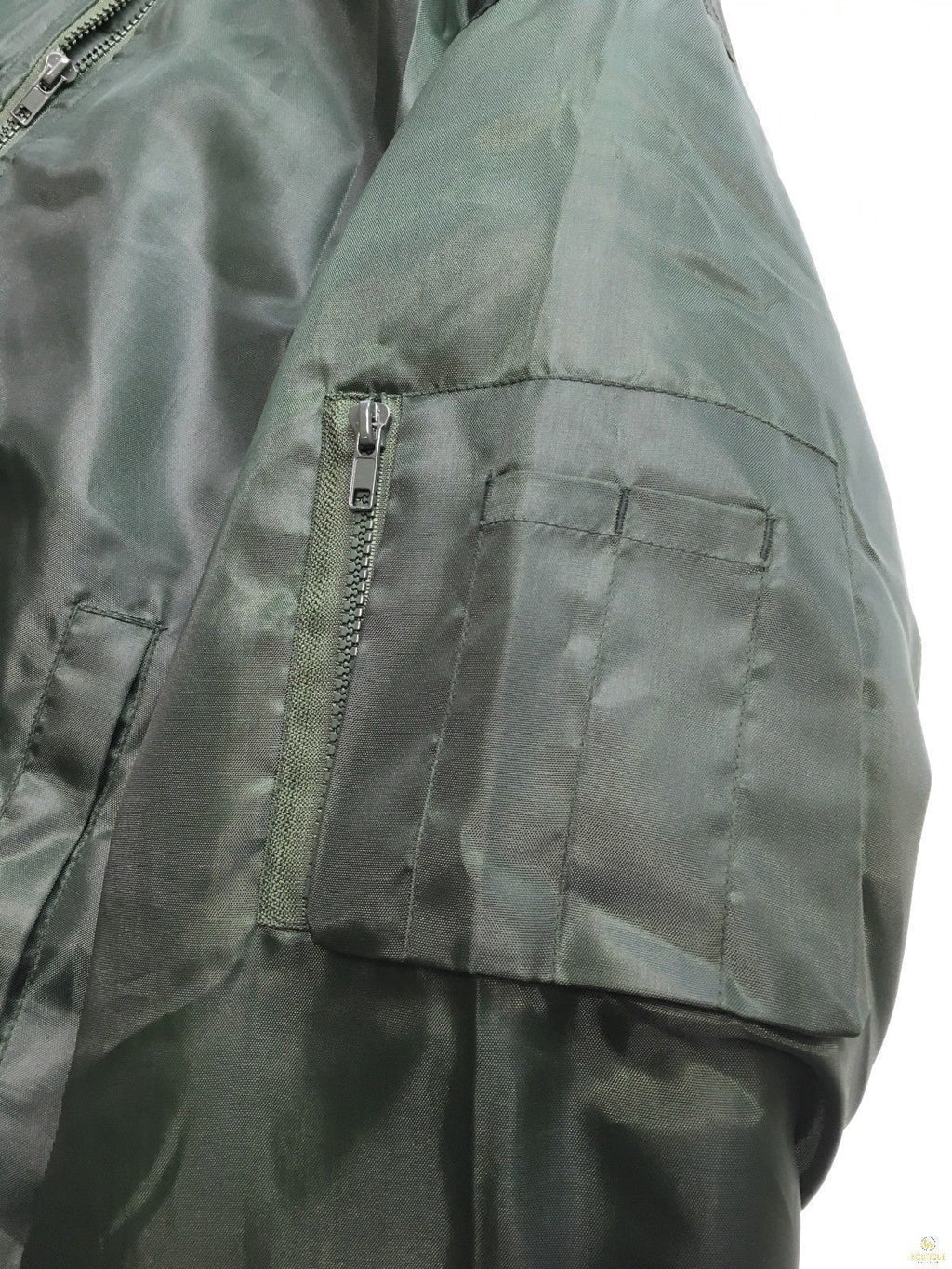 Plus Size Quilted Jacket Zip Up Classic Padded Flight Flying Winter Big & Tall - Bottle Green - 7XL